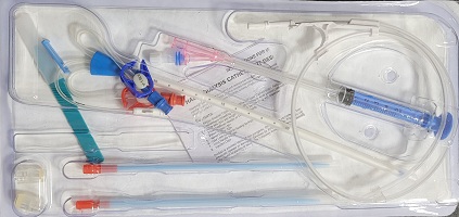 کتتر همودیالیز(شالدون) ۳ راه (۳ لومن) 12 FR- 3 Lumen- 8 inch 200 mm length of catheter